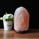 Himalayan Salt Lamp Ionizing Air Purifier Rock with Dimmable Switch/Wood Base EU Plug 220V