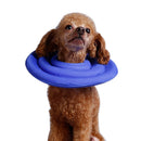 Soft Lightweight Dog Cat Pet Supplies Comfy Pet Neck Collar Nylon Cover Anti-Bite Protector Blue Size S