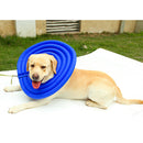 Soft Lightweight Dog Cat Pet Supplies Comfy Pet Neck Collar Nylon Cover Anti-Bite Protector Blue Size M