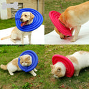 Soft Lightweight Dog Cat Pet Supplies Comfy Pet Neck Collar Nylon Cover Anti-Bite Protector Blue Size XXL