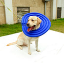 Soft Lightweight Dog Cat Pet Supplies Comfy Pet Neck Collar Nylon Cover Anti-Bite Protector Blue Size XXL