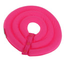 Dog Cat Pet Supplies Comfy Neck Collar Nylon Cover Anti-Bite Protector Pet Care Tools Accessory Rose Red XL