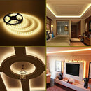 5m/16ft Flexible Waterproof 5050 WARM WHITE LED Light Strip for Home Kitchen Balcony Garden Party Bar Shop Wedding Decoration