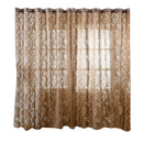 100*250cm Shadow Coffee Leaves Bubble Snuff Sheer Voile Tulle Curtain