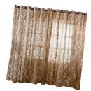 100*250cm Shadow Coffee Leaves Bubble Snuff Sheer Voile Tulle Curtain