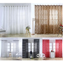 100*250cm Shadow Coffee Leaves Bubble Snuff Sheer Voile Tulle Curtain