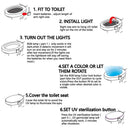 Upgraded Colorful Bathroom Automatic Lamp LED Toilet Night Light with Motion Sensor Activated & UV Sterilization