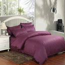 Home Bedroom Bedding Set Bed Fitted Sheet + Pillowcase + Quilt Cover FIT FOR 1.2M Size Bed Dark Purple