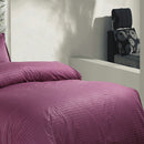 Home Bedroom Bedding Set Bed Fitted Sheet + Pillowcase + Quilt Cover FIT FOR 1.2M Size Bed Dark Purple