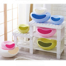Durable Creative Fashionable Big Lazy Double-Decked Box Plastic Sundry Snack Junk Fruit Serving Tray Stuff Divide Tray Green