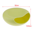 Durable Creative Fashionable Big Lazy Double-Decked Box Plastic Sundry Snack Junk Fruit Serving Tray Stuff Divide Tray Green