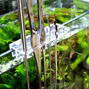 Acrylic Aquarium Maintenance Aquascaping Kits Storage Rack Tweezer Scissor Spatula Holder with Screws, Tank Mounted