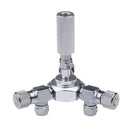 3-Way Stainless Steel Aquarium CO2 Splitter Regulator Check Valve