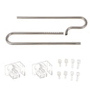 Set Of Mirror Polished Easy To Clean Pipe Inflow With Pipe Outflow + Pipe Fixation Holder For Aquarium Plant Tank 12mm