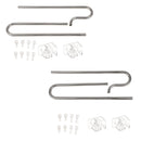 Set Of Mirror Polished Easy To Clean Pipe Inflow With Pipe Outflow + Pipe Fixation Holder For Aquarium Plant Tank 12mm