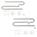 Set Of Mirror Polished Easy To Clean Pipe Inflow With Pipe Outflow + Pipe Fixation Holder For Aquarium Plant Tank 12mm
