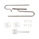 Set Of Mirror Polished Easy To Clean Pipe Inflow + Pipe Outflow + Pipe Fixation Holder For Aquarium Plant Tank 12mm