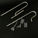 Set Of Mirror Polished Easy To Clean Pipe Inflow + Pipe Outflow + Pipe Fixation Holder For Aquarium Plant Tank 16mm