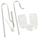 Set Of Mirror Polished Easy To Clean Pipe Inflow + Pipe Outflow + Pipe Fixation Holder For Aquarium Plant Tank 16mm