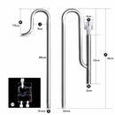 2 Piece Aquarium Water Tube Surface Skimmer Filter Outflow and Inflow Pipe Tubing with Screws, 12mm and 16mm, Tank Mounted