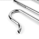 Set 2 Piece Stainless Steel Aquarium Water Pipes Outflow & Inflow Set Tubing Pipe for 12mm and 16mm Hose, Plant Tank kits