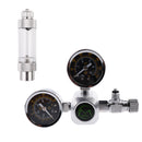 Dual-Gauge CO2 Regulator Carbon Dioxide Pressure Reducer with Adjustable Valve and Bubble Counter