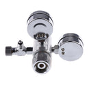 Dual-Gauge CO2 Regulator Carbon Dioxide Pressure Reducer with Adjustable Valve and Bubble Counter