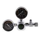 Dual-Gauge CO2 Regulator Carbon Dioxide Pressure Reducer with Adjustable Valve and Bubble Counter