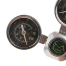 Professional Dual-Gauge CO2 Regulator Meter Carbon Dioxide Pressure Reducer with Solenoid Adjustable Valve and Bubble Counter