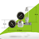 Professional Dual-Gauge CO2 Regulator Meter Carbon Dioxide Pressure Reducer with Solenoid Adjustable Valve and Bubble Counter