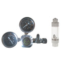 Professional Dual-Gauge CO2 Regulator Meter Carbon Dioxide Pressure Reducer with Solenoid Adjustable Valve and Bubble Counter