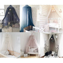 Children Bedroom Decor Bed Canopy Baby Insect Flies Protection Kids Reading Play Portable Tents Cotton Mosquito Net Gray