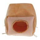 Warm Hammock for Small Pet Animals Ferret Rat Hamster Bird Parrot Squirrel Hanging Bed Toy House Light Brown (Square Hammock)