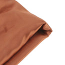 Soft Comfortable Shrink Resistant Solid Color Satin Silk Bedding Duvet Cover+Flat Sheet+Pack of 2PCS Pillow Case FOR 5ft Bed Coffee