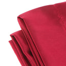 Soft Comfortable Shrink Resistant Solid Color Satin Silk Bedding Duvet Cover+Flat Sheet+Pack of 2PCS Pillow Case FOR 5ft Bed Red