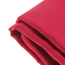 Soft Comfortable Shrink Resistant Solid Color Satin Silk Bedding Duvet Cover+Flat Sheet+Pack of 2PCS Pillow Case FOR 5ft Bed Red