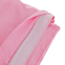 Soft Comfortable Shrink Resistant Solid Color Satin Silk Bedding Duvet Cover+Flat Sheet+Pack of 2PCS Pillow Case FOR 6ft Bed Pink
