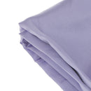 Soft Comfortable Shrink Resistant Solid Color Satin Silk Bedding Duvet Cover+Flat Sheet+Pack of 2PCS Pillow Case FOR 6ft Bed Light Purple