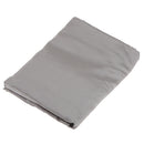 Soft Comfortable Shrink Resistant Solid Color Satin Silk Bedding Duvet Cover+Flat Sheet+Pack of 2PCS Pillow Case FOR 6ft Bed Gray