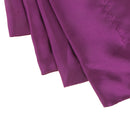 Soft Comfortable Shrink Resistant Solid Color Satin Silk Bedding Duvet Cover+Flat Sheet+Pack of 2PCS Pillow Case FOR 6.6ft Bed Purple