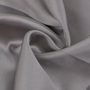 Soft Comfortable Shrink Resistant Solid Color Satin Silk Bedding Duvet Cover+Flat Sheet+Pack of 2PCS Pillow Case FOR 6.6ft Bed Gray