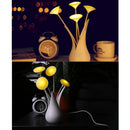 USB Vase Design Desk Lamp Light Bonsai LED Table Desk Lamp Light - Yellow