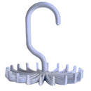 Adjustable Rotating Tie Rack Hanger 20 Hooks Neck Belt Scarf Holder Organizer White
