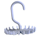 Adjustable Rotating Tie Rack Hanger 20 Hooks Neck Belt Scarf Holder Organizer White
