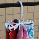 Adjustable Rotating Tie Rack Hanger 20 Hooks Neck Belt Scarf Holder Organizer White