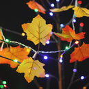 165cm Battery Powered LED Rope String Light Decorative Fairy Lamp with Maple Leaves, Warm White