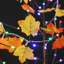 165cm Battery Powered LED Rope String Light Decorative Fairy Lamp with Maple Leaves, Warm White