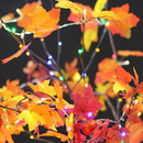 165cm Battery Powered LED Rope String Light Decorative Fairy Lamp with Maple Leaves, Warm White
