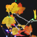 165cm Battery Powered LED Rope String Light Decorative Fairy Lamp with Maple Leaves, Warm White