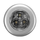 Mini Round Adhesive Push/Tap LED Night Light Under Cupboard Cabinet Closet Lamp Battery Powered, 6.8x2.5cm